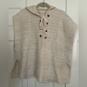Lou & Grey Sleeveless Poncho Cream Size XS/Small